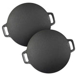 SOGA 2X Cast Iron Induction Crepes Pan Baking Cookie Pancake Pizza Bakeware
