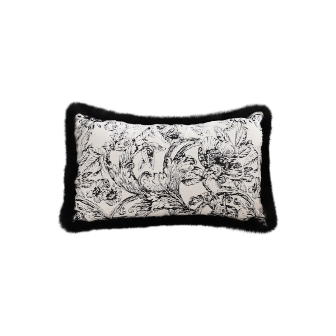 SOGA 35cm Elegant Decorative Luxury Victorian Rose French Embroidery Throw Pillow