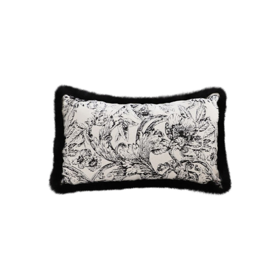 SOGA 35cm Elegant Decorative Luxury Victorian Rose French Embroidery Throw Pillow