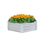 SOGA 60cm Hexagon Shape Galvanised Raised Garden Bed Vegetable Herb Flower Outdoor Planter Box Box