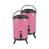 SOGA 2X 12L Stainless Steel Insulated Milk Tea Barrel Hot and Cold Beverage Dispenser Container with Faucet Pink