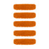 SOGA 5X 60x12 Orange Microfiber Flat Mop Floor Cleaning Pads Rotating Dust Remover