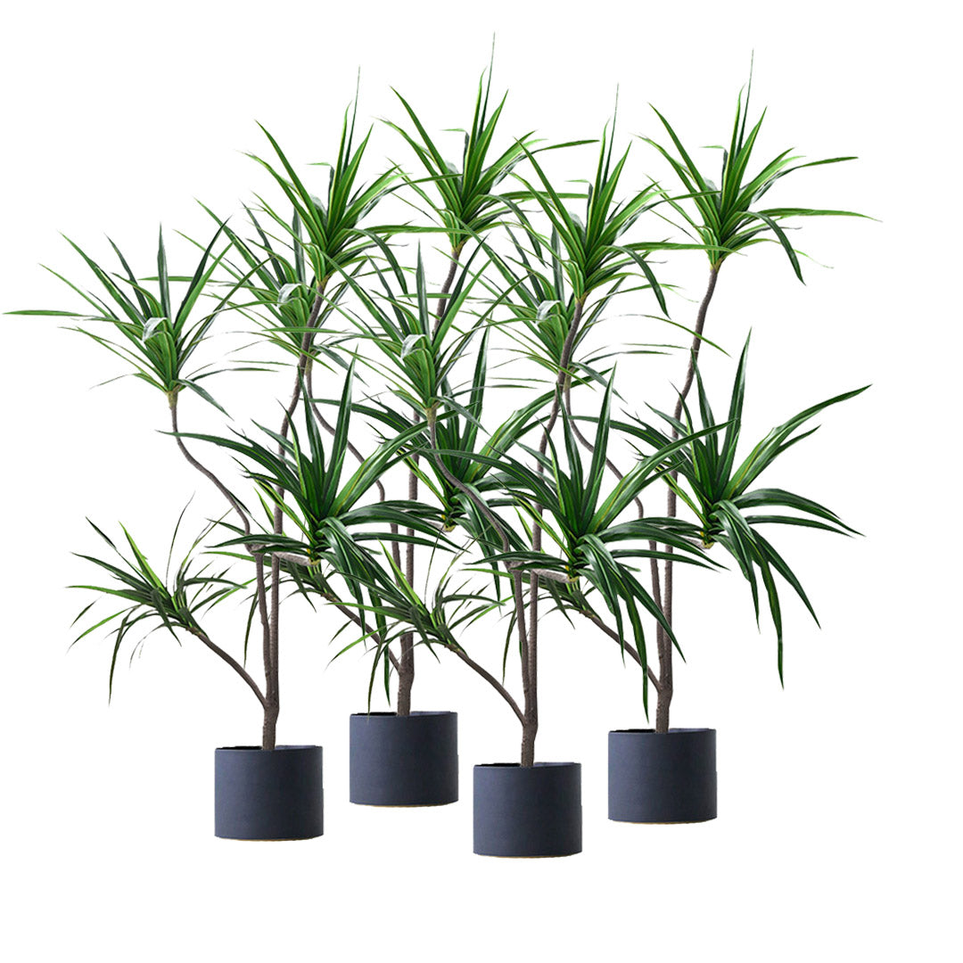 SOGA 4X 180cm Realistic Artificial Dracaena, Rubberised Silk Cloth + Iron Wire, Home Decor