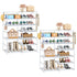 SOGA 2X 12-Shelf Tier Shoe Storage Shelf Space-Saving Caddy Rack Organiser with Side Hooks White