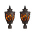 Vintage Lamp 2X 50.8cm Elegant Post Light with Aluminum and Glass Lantern Classic Outdoor Lighting