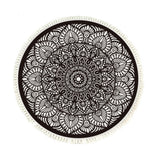 SOGA 120cm Mandala Modern Ethnic Tassel Print Anti-slip Doormat, Home Decor Decor