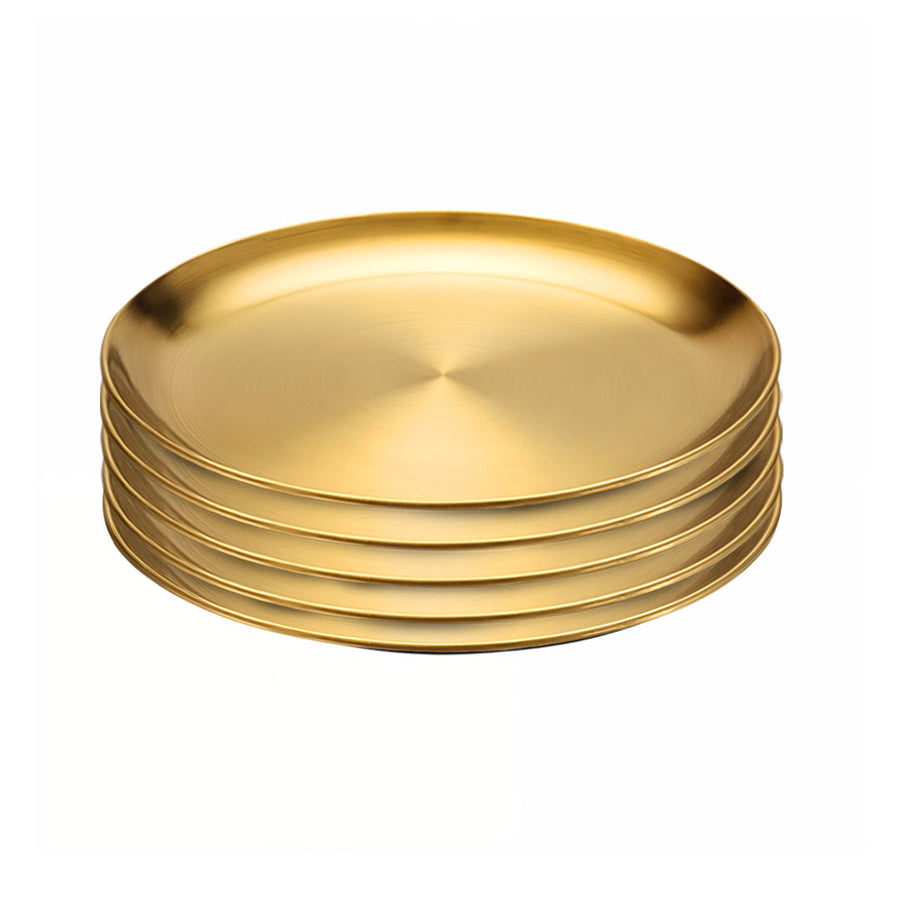 SOGA 30cm Premium Gold Grilling Plate  Durable Heat Resistant Perfect for BBQs and Outdoor Cooking Kitchen Essential