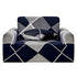 SOGA 1-Seater Checkered Sofa Cover Couch Protector High Stretch Lounge Slipcover Home Decor