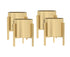 SOGA 4X 30CM Gold Metal Plant Stand with Flower Pot Holder Corner Shelving Rack Indoor Display