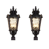 Vintage Lantern 2X 63.5cm Outdoor Post Lantern Light Classic Charm Elegant Patio Antique Inspired Outdoor Lighting