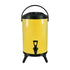 SOGA 8L Stainless Steel Insulated Milk Tea Barrel Hot and Cold Beverage Dispenser Container with Faucet Yellow