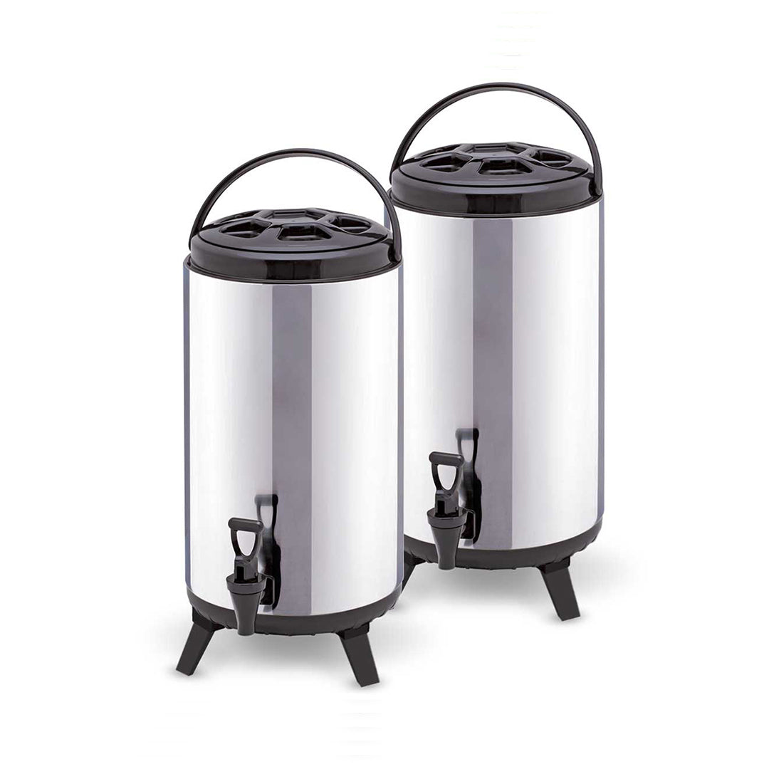 SOGA 2X 8L Portable Insulated Cold/Heat Coffee Tea Beer Barrel Brew Pot With Dispenser