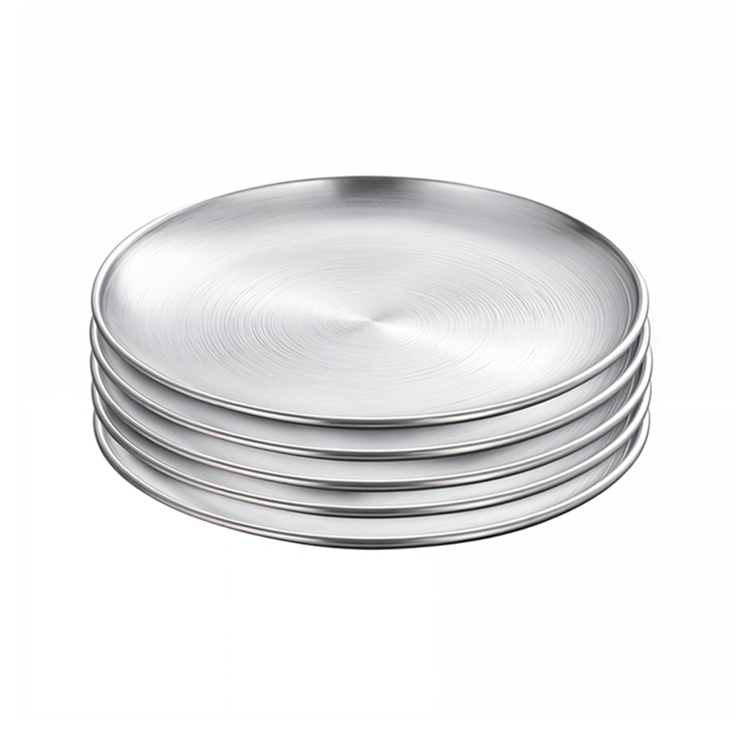 SOGA 30cm Premium Silver Grilling Plate  Durable Heat Resistant  Perfect for BBQs and Outdoor Cooking Kitchen Essential