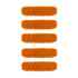 SOGA 5X 60x12 Orange Microfiber Flat Mop Floor Cleaning Pads Rotating Dust Remover