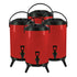 SOGA 4X 16L Stainless Steel Insulated Milk Tea Barrel Hot and Cold Beverage Dispenser Container with Faucet Red