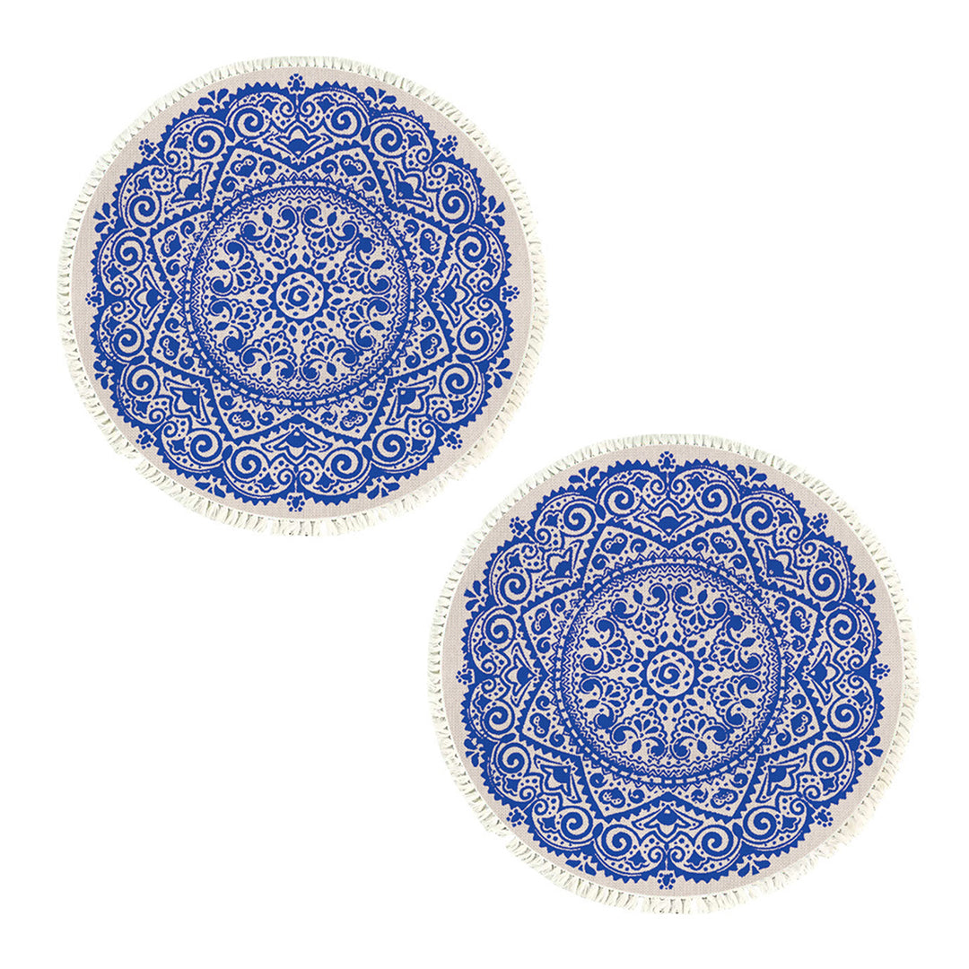 SOGA 2X 120cm Mandala Round Tapestry Indian Area Rug for Living Room Lounge, Anti-slip Doormat, Home Decor