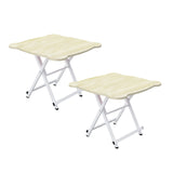 SOGA 2X White Minimalist Cat Ear Folding Table Indoor Outdoor Portable Stall Desk Home Decor