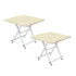 SOGA 2X White Minimalist Cat Ear Folding Table Indoor Outdoor Portable Stall Desk Home Decor