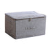 SOGA Grey Large Portable Double Zipper Storage Box Moisture Proof Clothes Basket Foldable Home Organiser