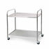 SOGA 2 Tier 86x54x94cm Stainless Steel Kitchen Dinning Food Cart Trolley Utility Round Large