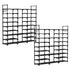 SOGA 2X 21-Shelf Tier Shoe Storage Shelf Space-Saving Caddy Rack Organiser with Handle