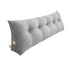 SOGA 180cm Silver Triangular Wedge Bed Pillow Headboard Backrest Bedside Tatami Cushion Home Decor