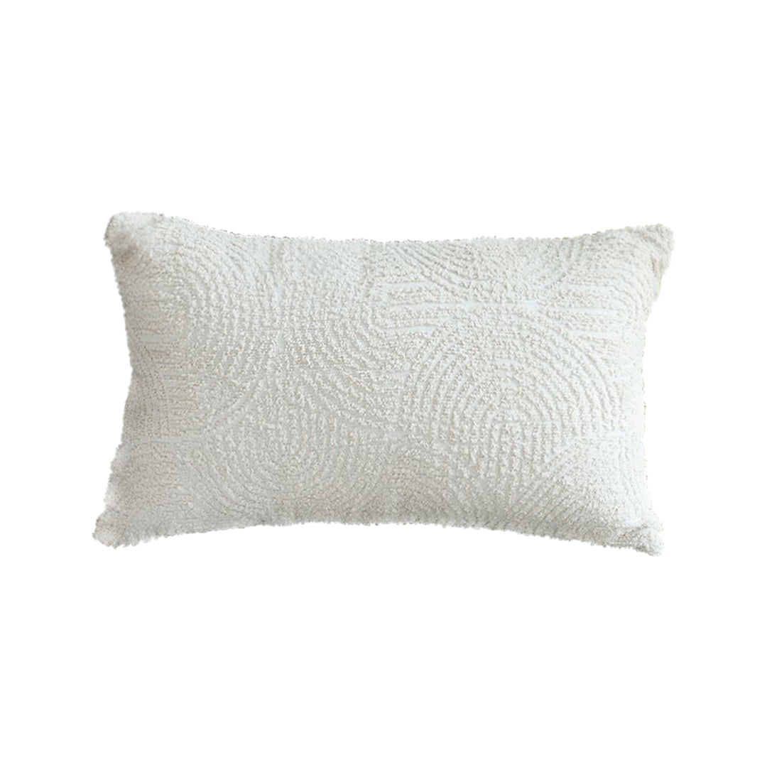 SOGA 35cm Lumbar Pillow Embroidered Decorative Linen Cover Stitch Story Throw Pillow