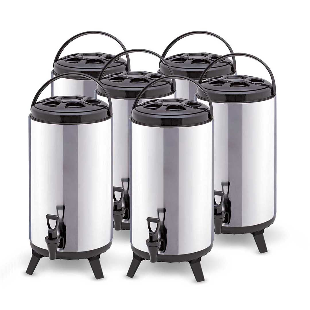 SOGA 6X 8L Portable Insulated Cold/Heat Coffee Tea Beer Barrel Brew Pot With Dispenser