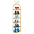 SOGA 6 Tier Bunny Ears Shape Gold Plated Metal Shoe Organizer Space Saving Portable Footwear Storage Shelf