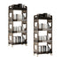 SOGA 2X 38x24 Black 4 Tier Bookshelf & Cosmetic Storage Organizer Trolley Rack
