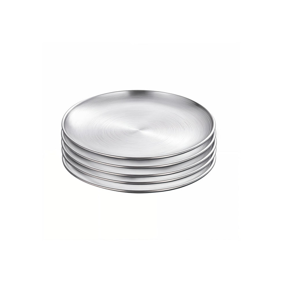 SOGA 14cm Premium Silver Grilling Plate  Durable, Heat Resistant Perfect for BBQs and Outdoor Cooking Kitchen Essential