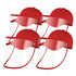 4X Outdoor Protection Hat Anti-Fog Pollution Dust Protective Cap Full Face HD Shield Cover Kids Red