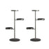 SOGA 2X 3 Tier Black Round Plant Stand Flowerpot Tray Display Living Room Balcony Metal Decorative Shelf