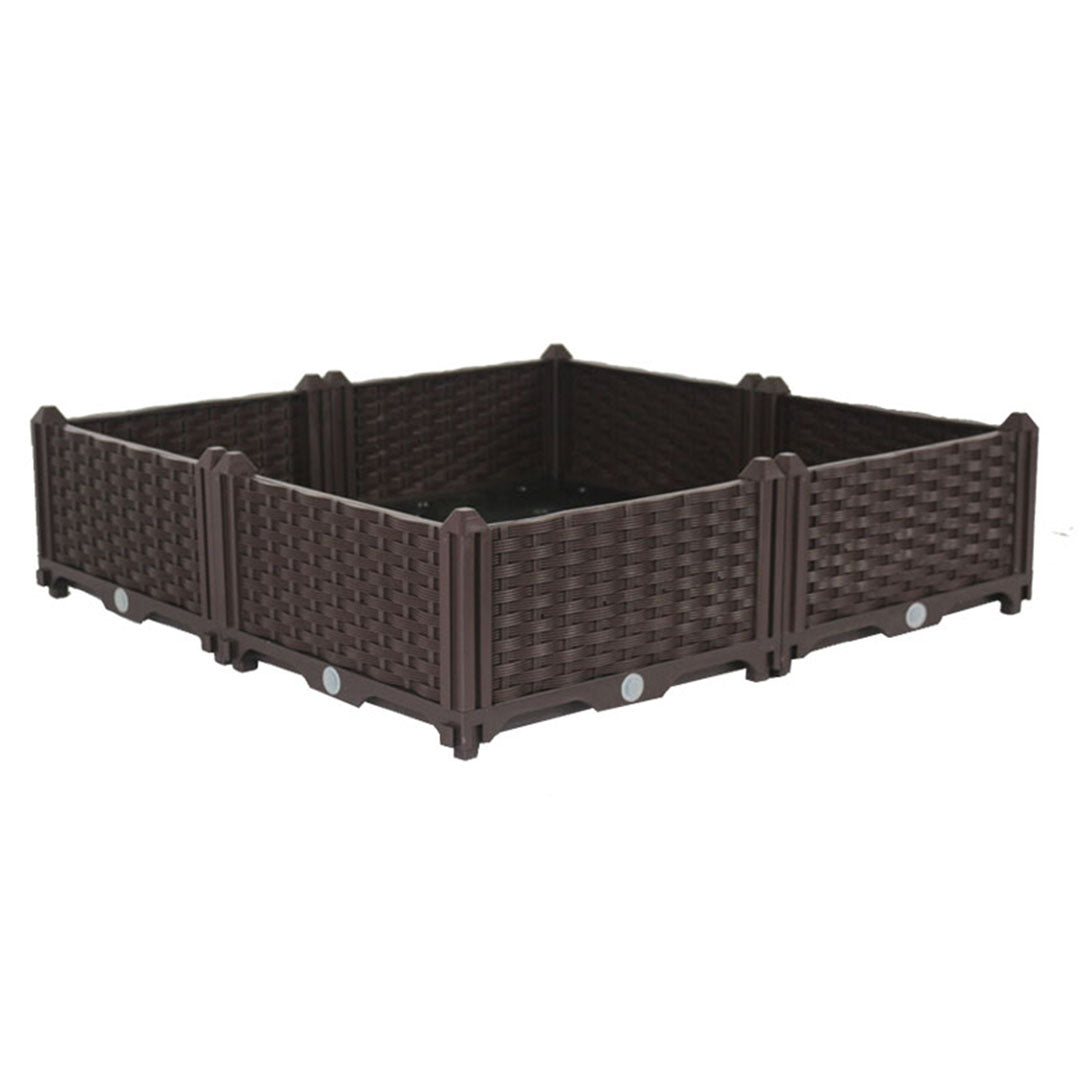 SOGA 80cm Raised Planter Box Vegetable Herb Flower Outdoor Plastic Plants Garden Bed Bed