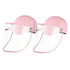 2X Outdoor Protection Hat Anti-Fog Pollution Dust Protective Cap Full Face HD Shield Cover Kids Pink