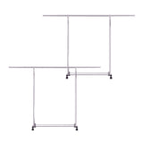 SOGA 2X  240cm Stainless Steel Floor-Standing Clothes Rack - Durable and Space-Saving Laundry Organizer