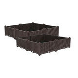 SOGA 2X 80cm Raised Planter Box Vegetable Herb Flower Outdoor Plastic Plants Garden Bed Bed