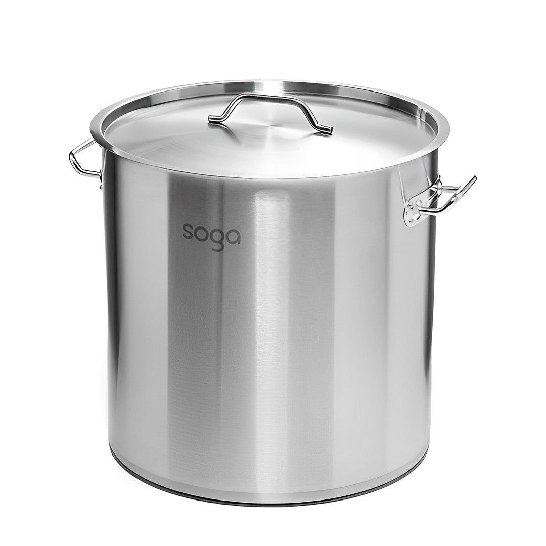 SOGA Stock Pot 17L Top Grade Thick Stainless Steel Stockpot 18/10 18/10