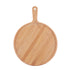SOGA 9 inch Blonde Round Premium Wooden Serving Tray Board Paddle with Handle Home Decor