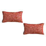 SOGA 2X 35cm Throw Pillow Burgundy Cinnabar Perfect Burnt Indoor and Outdoor Corded for Home Decor