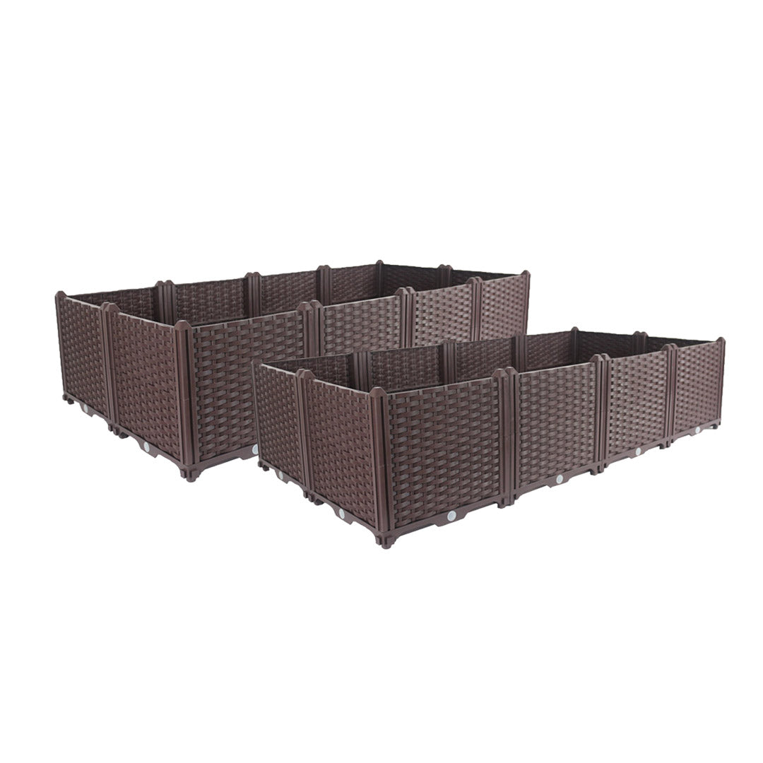 SOGA 2X 160cm Raised Planter Box Vegetable Herb Flower Outdoor Plastic Plants Garden Bed Deepen Deepen
