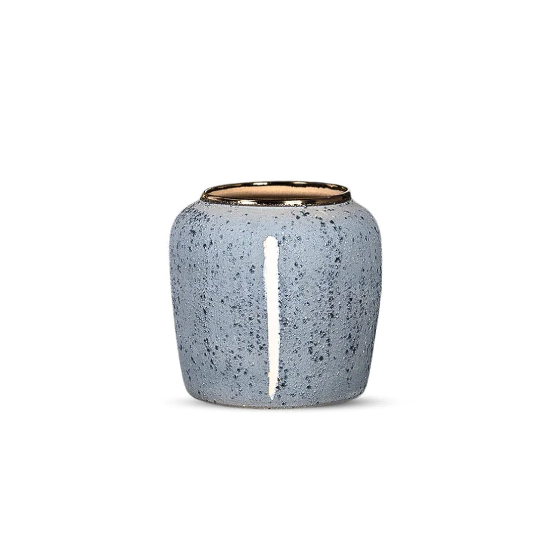 SOGA 21x22cm Grey Small Ceramic Flower Vase Elegant Living Room Home Decor