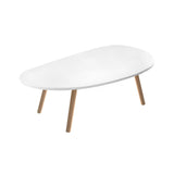 SOGA 80x40cm White Living Room Nordic  Coffee Table Simple Modern Home Style