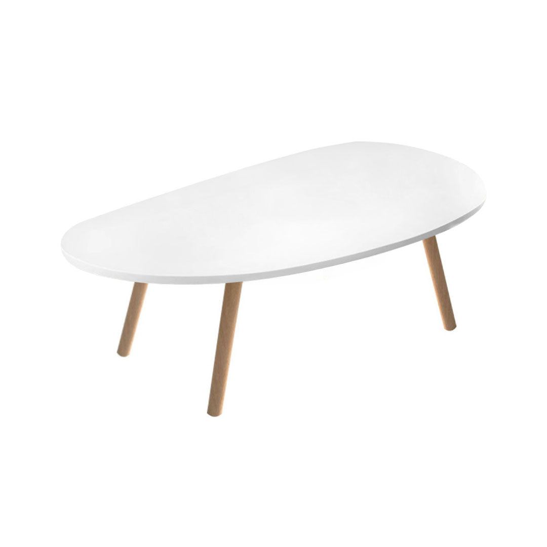 SOGA 80x40cm White Living Room Nordic  Coffee Table Simple Modern Home Style