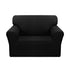 SOGA 1-Seater Black Sofa Cover Couch Protector High Stretch Lounge Slipcover Home Decor