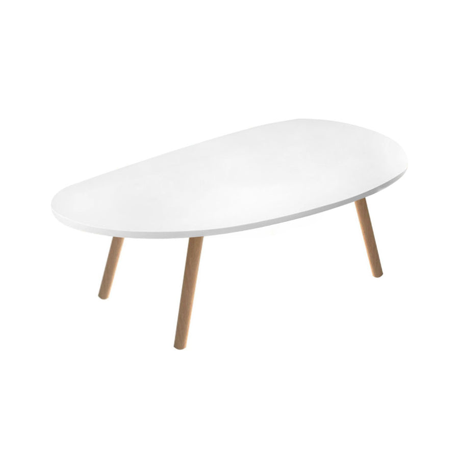 SOGA 80x40cm White Living Room Nordic  Coffee Table Simple Modern Home Style