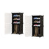 SOGA 2X  4 Tier Shoe Rack Organizer Sneaker Footwear Storage Stackable Stand Cabinet Portable Wardrobe with Cover