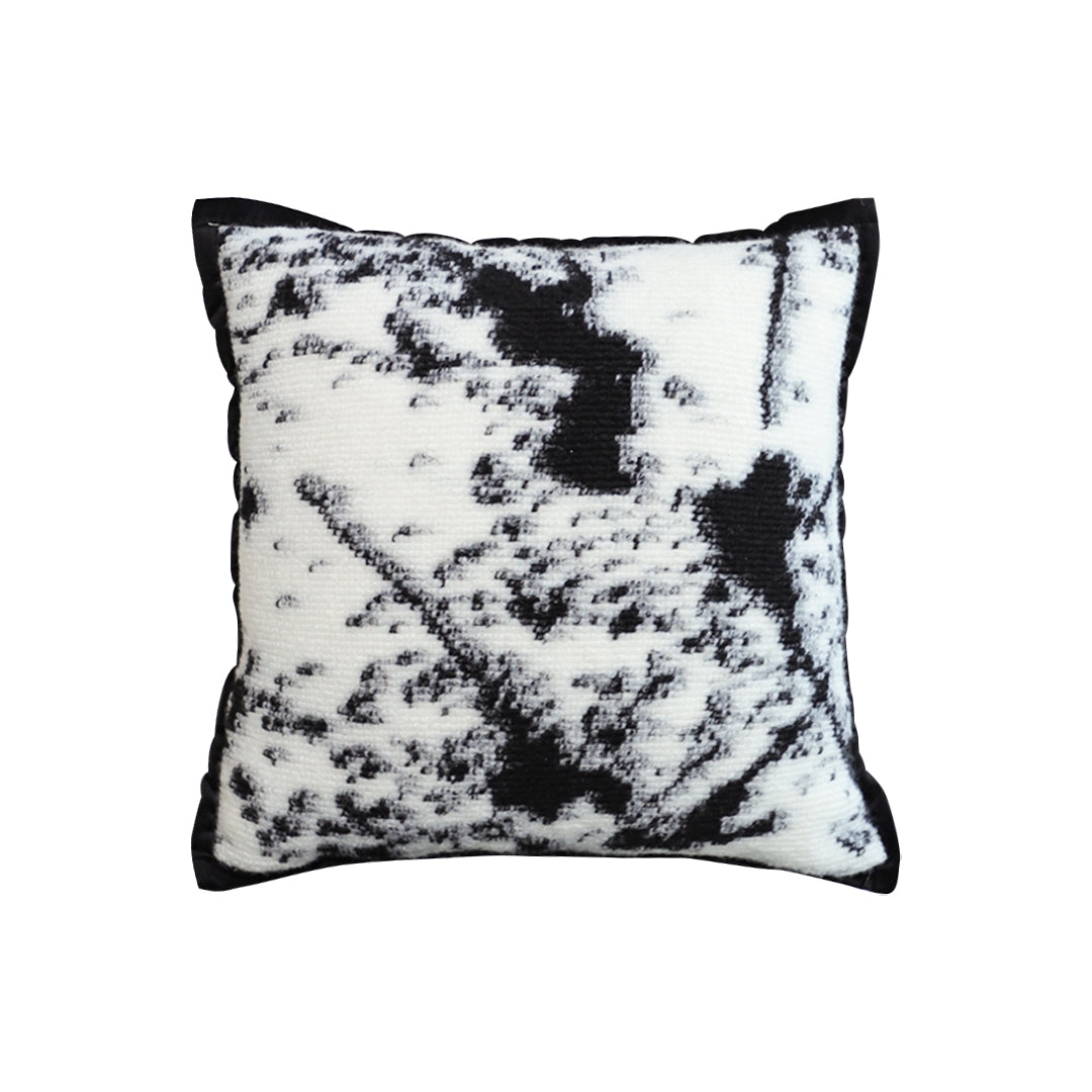 SOGA 50cm Throw Pillow  Black and White Leopard Thick Premium Polyester Fiber for Home Decor