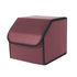 SOGA Leather Car Boot Collapsible Foldable Trunk Cargo Organizer Portable Storage Box Red Small