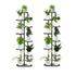 SOGA 2X 8 Tier 9 Pots Black Metal Plant Rack Flowerpot Storage Display Stand Holder Home Garden Decor